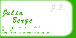 julia berze business card